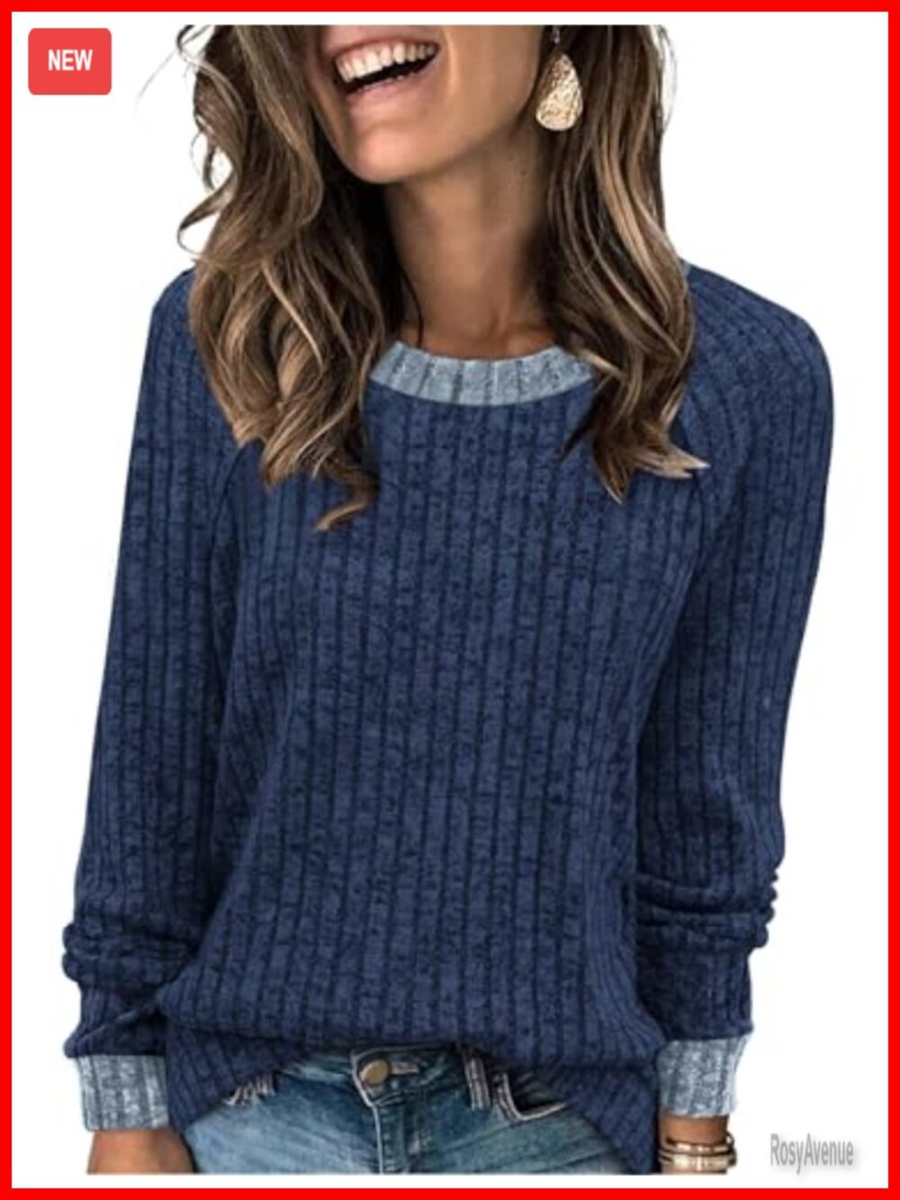 WIHOLL Womens Long Sleeve Tunic Top Lightweight Soft Sweater Pullover